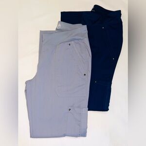 Healing Hands Women's Cargo Scrub Pants - Grey and Navy